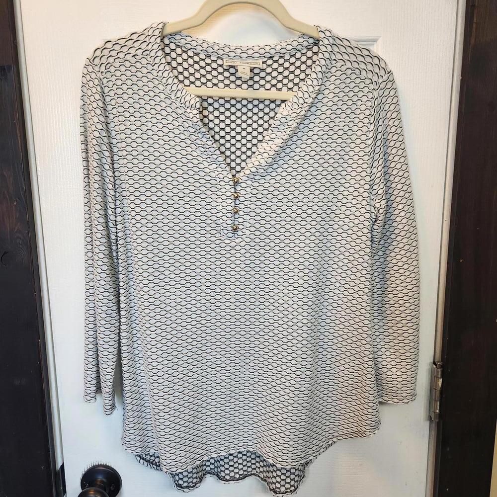 Dana Buchman Women's Patterned Long Sleeve Blouse Size Medium